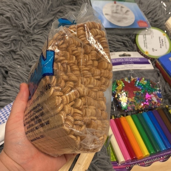 NEW 14 PIECE CRAFTERS MATERIAL- Craft Fabric, adhesive Diamond ribbon, foam - Picture 7 of 9